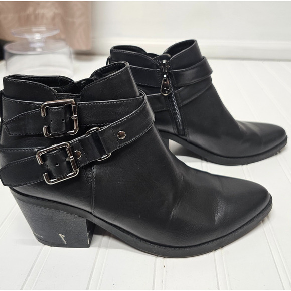 Guess GBG Black Vegan leather cowgirl ankle boots size6.5 - Picture 3 of 8